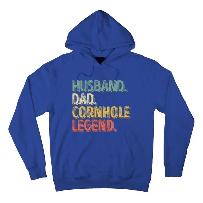 Husband Dad Cornhole Legend Gift Funny Fathers Day Gift Tall Hoodie