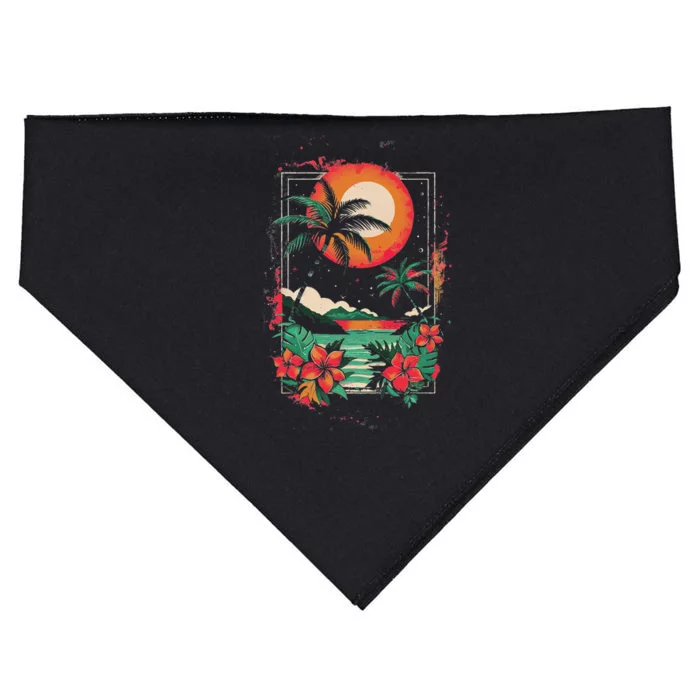 Hawaiian Design Cool USA-Made Doggie Bandana