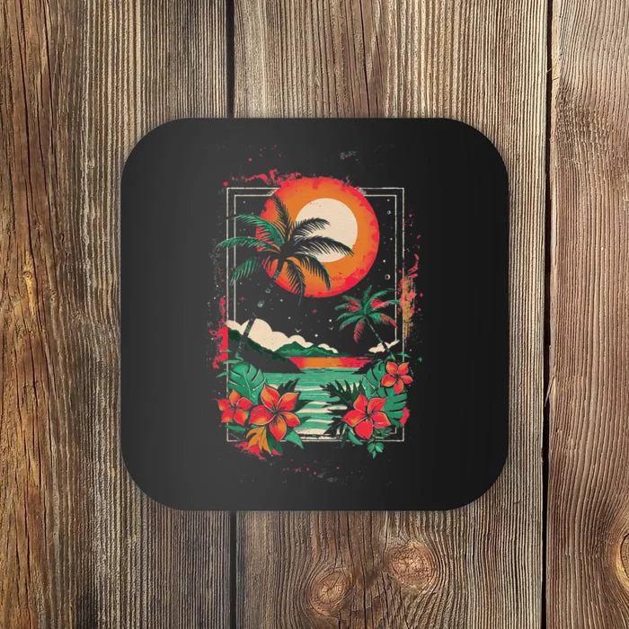 Hawaiian Design Cool Coaster