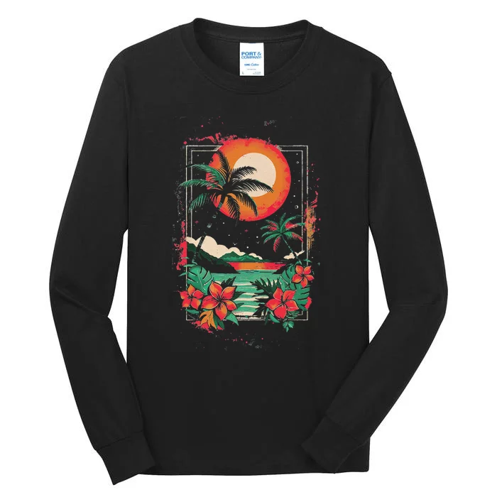 Hawaiian Design Cool Tall Long Sleeve T-Shirt