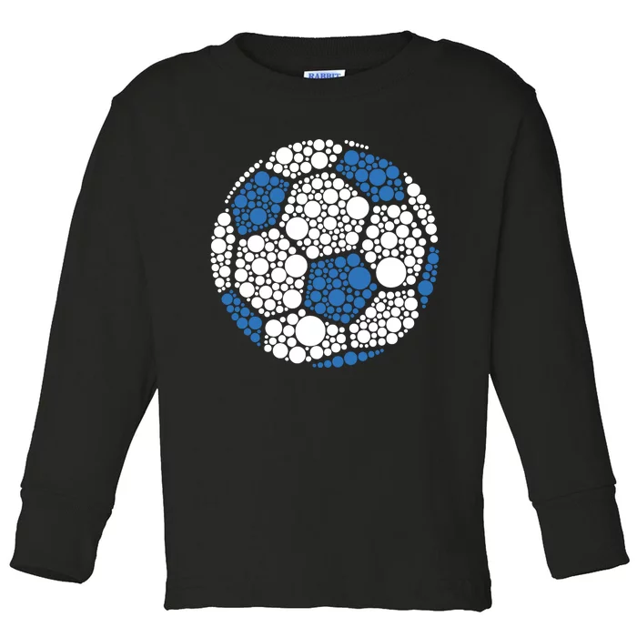 Happy Dot Day 2024 Polka Dot Soccer Ball Lover Toddler Long Sleeve Shirt