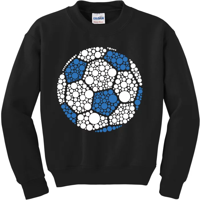 Happy Dot Day 2024 Polka Dot Soccer Ball Lover Kids Sweatshirt