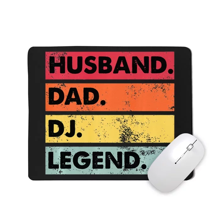 Husband Dad DJ Legend Funny DJ Disc Jockey Music Player Mousepad