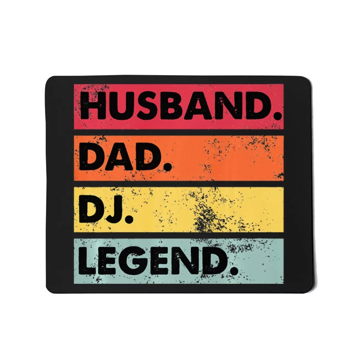 Husband Dad DJ Legend Funny DJ Disc Jockey Music Player Mousepad