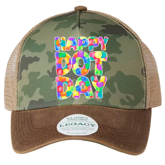 Happy Dot Day Colorful Fun Legacy Tie Dye Trucker Hat