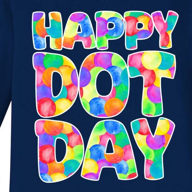 Happy Dot Day Colorful Fun Baby Long Sleeve Bodysuit