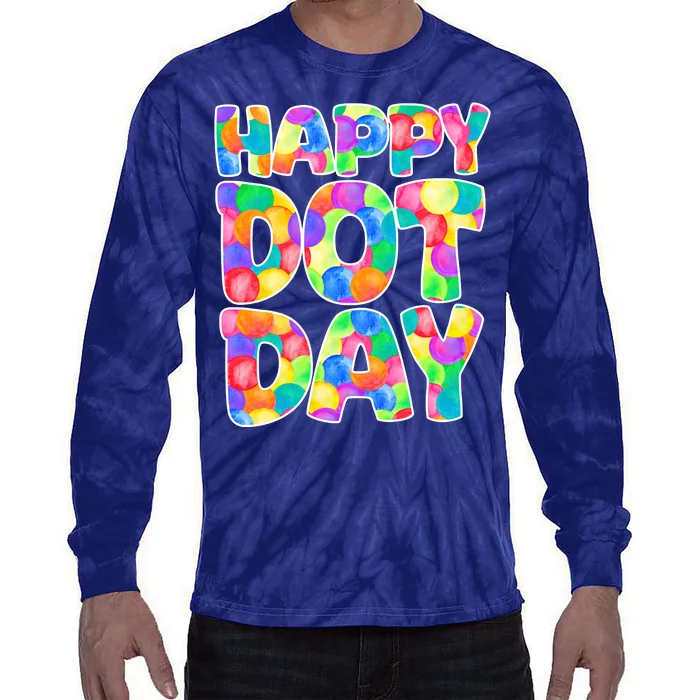 Happy Dot Day Colorful Fun Tie-Dye Long Sleeve Shirt