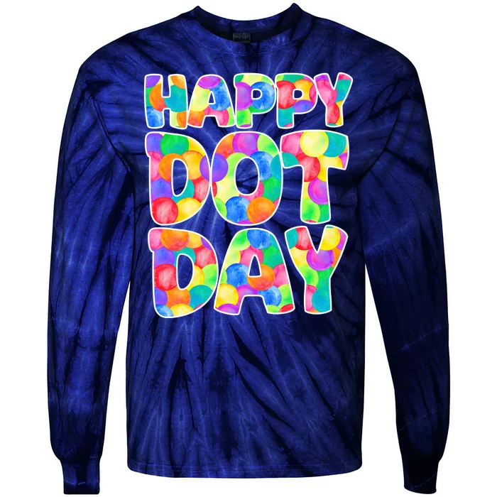 Happy Dot Day Colorful Fun Tie-Dye Long Sleeve Shirt