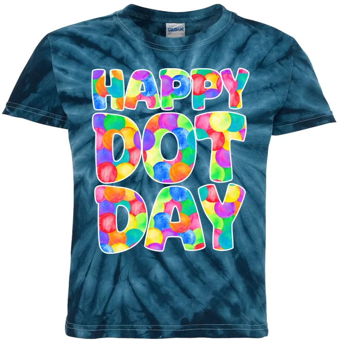 Happy Dot Day Colorful Fun Kids Tie-Dye T-Shirt