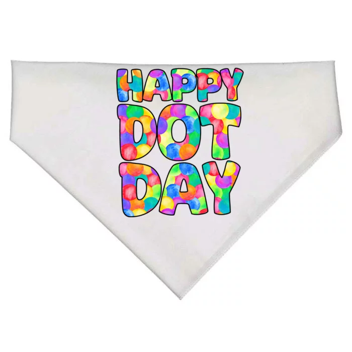 Happy Dot Day Colorful Fun USA-Made Doggie Bandana