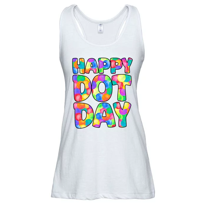 Happy Dot Day Colorful Fun Ladies Essential Flowy Tank