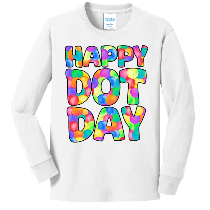 Happy Dot Day Colorful Fun Kids Long Sleeve Shirt