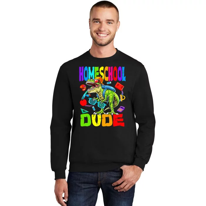 Homeschool Dude Dinosaur Back To School Sweatshirt