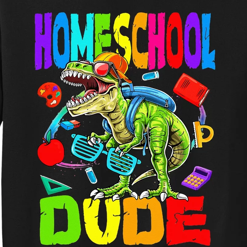 Homeschool Dude Dinosaur Back To School Sweatshirt