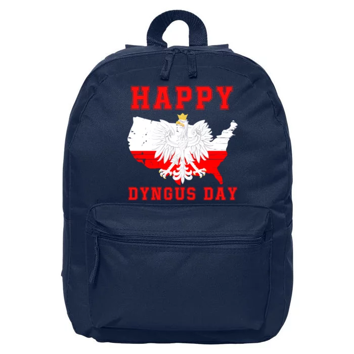 Happy Dyngus Day 2024 Polish Eagle Dyngus Day Polish American Polska White Eagle 16 in Basic Backpack