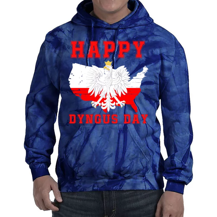 Happy Dyngus Day 2024 Polish Eagle Dyngus Day Polish American Polska White Eagle Tie Dye Hoodie