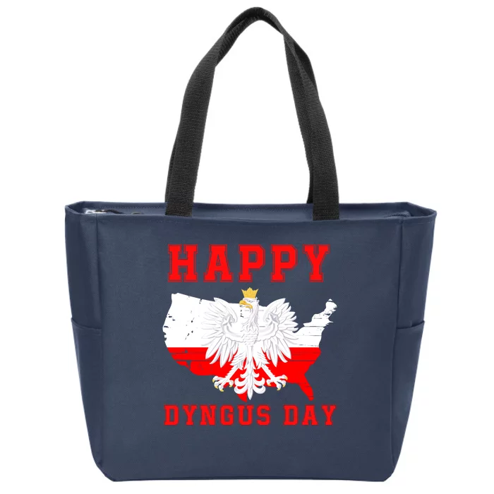 Happy Dyngus Day 2024 Polish Eagle Dyngus Day Polish American Polska White Eagle Zip Tote Bag