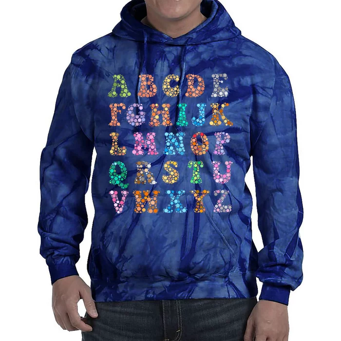 Happy Dot Day International Dot Day Polka Dot Alphabet Tie Dye Hoodie