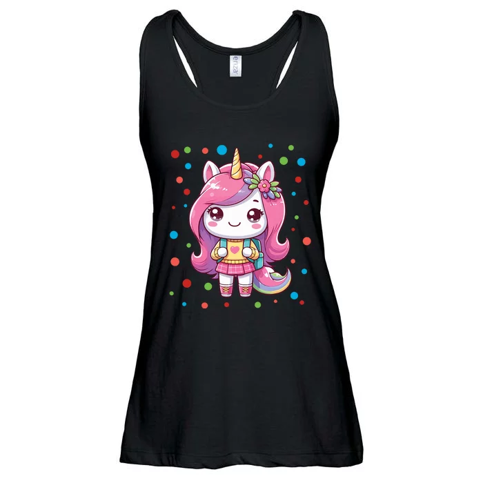 Happy Dot Day Unicorn Dots For Girl Ladies Essential Flowy Tank