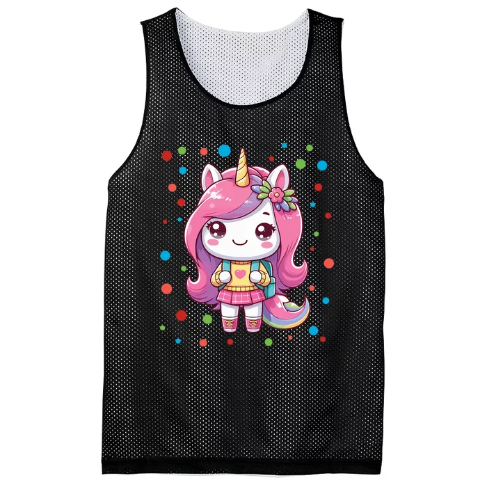 Happy Dot Day Unicorn Dots For Girl Mesh Reversible Basketball Jersey Tank