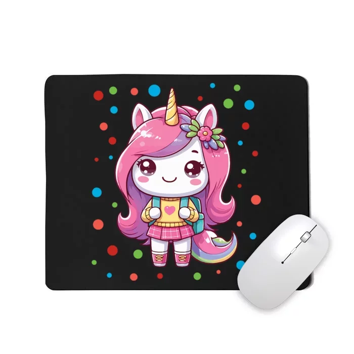 Happy Dot Day Unicorn Dots For Girl Mousepad