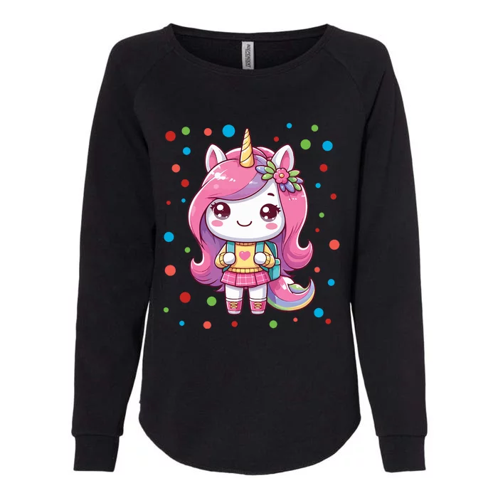 Happy Dot Day Unicorn Dots For Girl Womens California Wash Sweatshirt