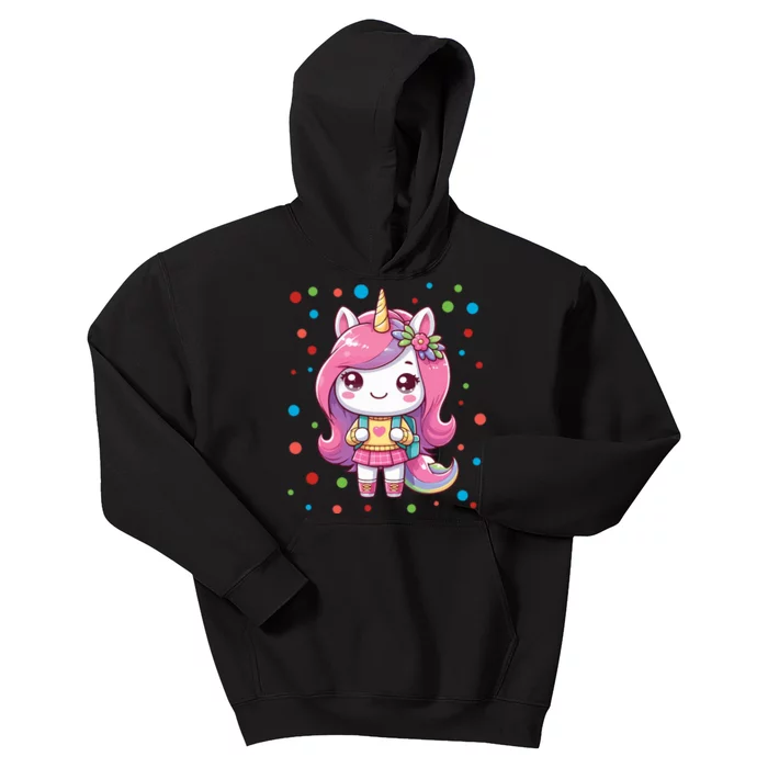 Happy Dot Day Unicorn Dots For Girl Kids Hoodie