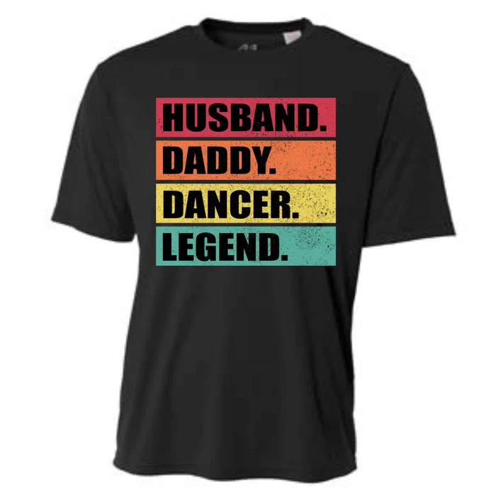 Husband Daddy Dancer Legend Retro Fathers Day Gift Cooling Performance Crew T-Shirt