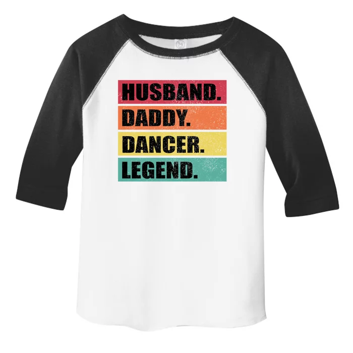 Husband Daddy Dancer Legend Retro Fathers Day Gift Toddler Fine Jersey T-Shirt