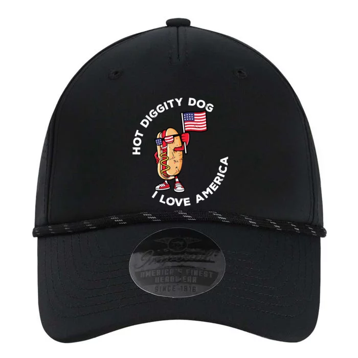 Hot Diggity Dog July 4th America Patriotic Picnic Usa Funny Performance The Dyno Cap