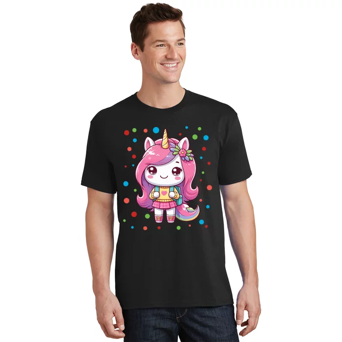 Happy Dot Day Unicorn Dots For Girl T-Shirt