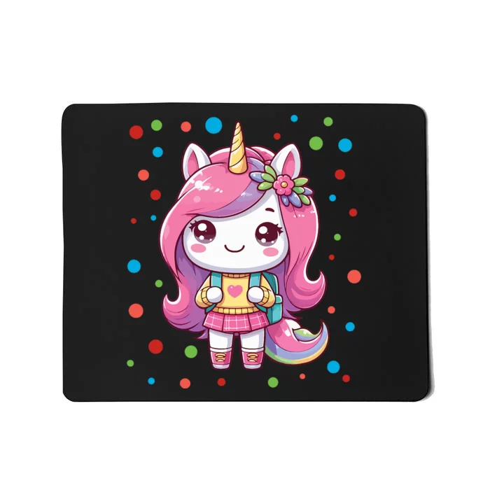 Happy Dot Day Unicorn Dots For Girl Mousepad