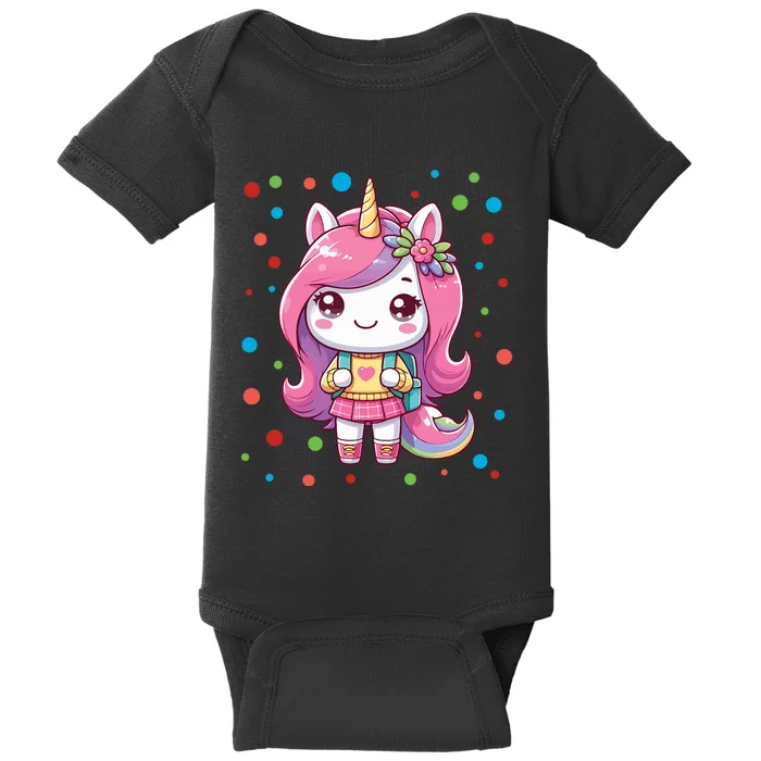 Happy Dot Day Unicorn Dots For Girl Baby Bodysuit