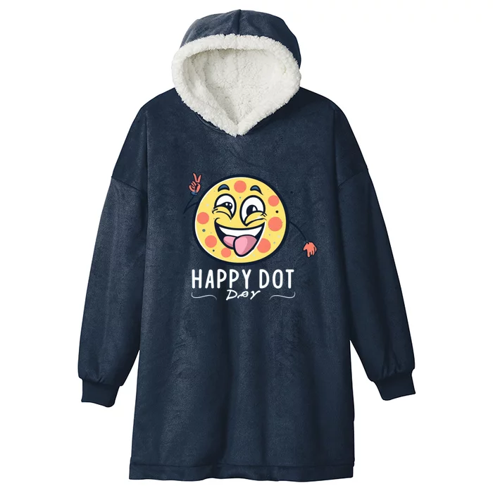 Happy Dot Day Hooded Wearable Blanket