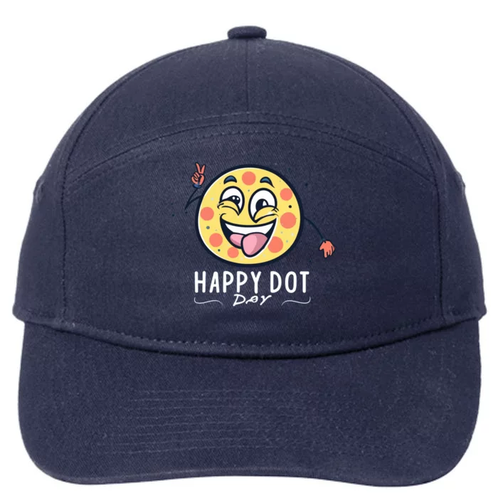 Happy Dot Day 7-Panel Snapback Hat