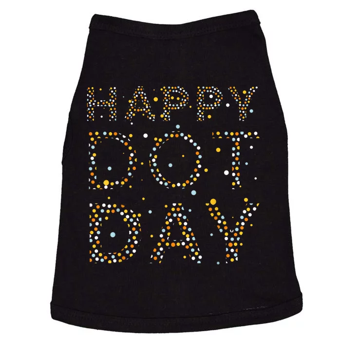 Happy Dot Day Colorful Polka Dots Doggie Tank