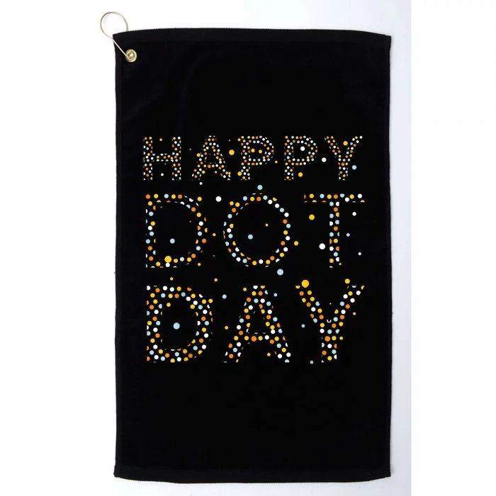 Happy Dot Day Colorful Polka Dots Platinum Collection Golf Towel