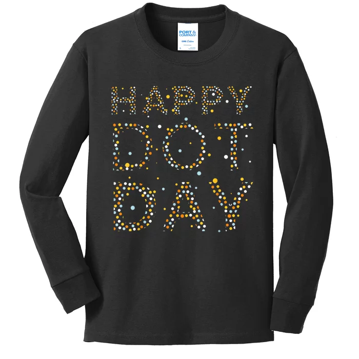 Happy Dot Day Colorful Polka Dots Kids Long Sleeve Shirt