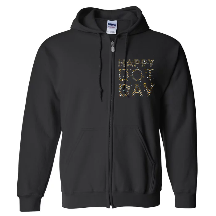 Happy Dot Day Colorful Polka Dots Full Zip Hoodie