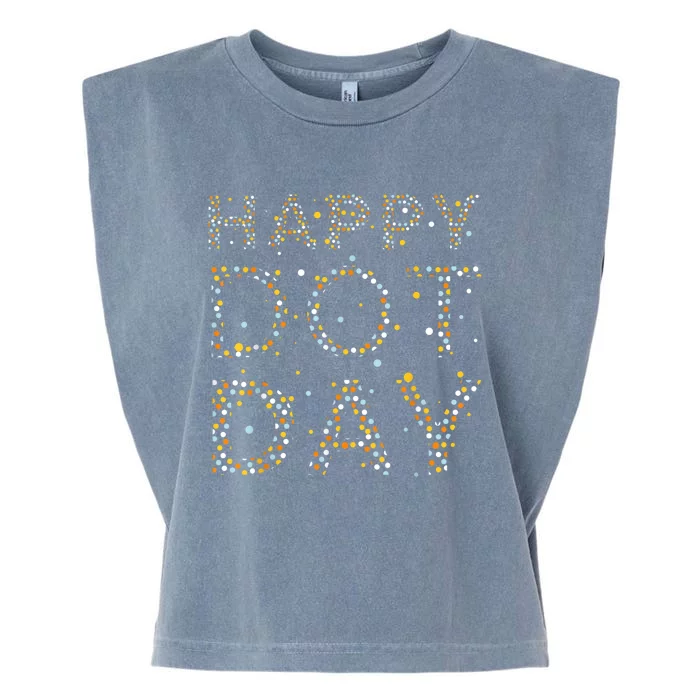 Happy Dot Day Colorful Polka Dots Garment-Dyed Women's Muscle Tee