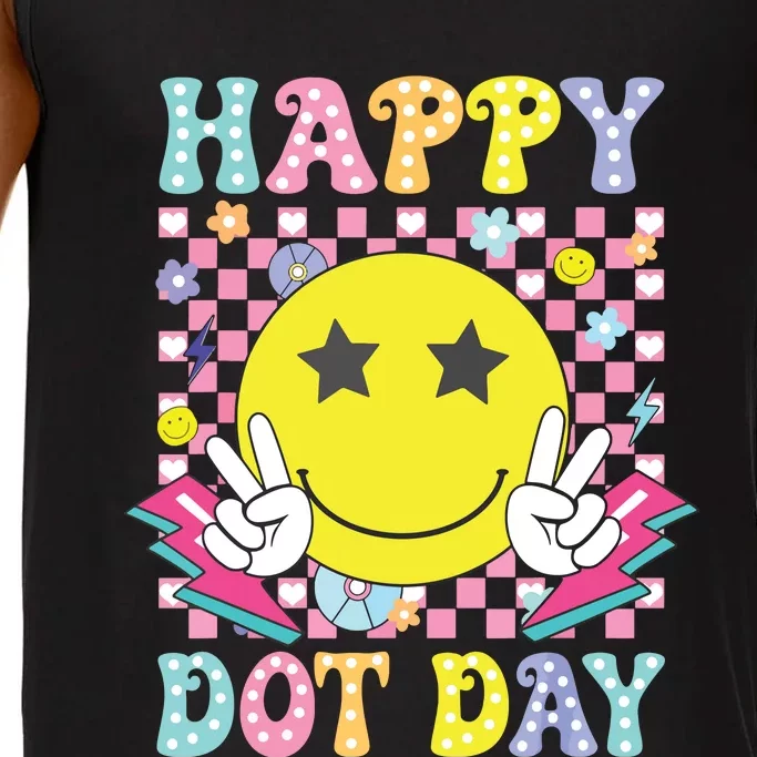 Happy Dot Day 2024 Colorful Polka Dot Smile Face Teacher Comfort Colors® Tank Top