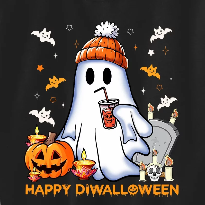 Happy Diwalloween Diwali Halloween Indian Hindu Festival Kids Sweatshirt