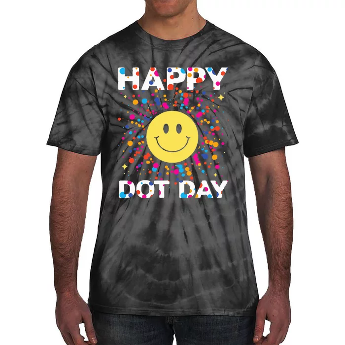 Happy Dot Day Colorful Rainbow Polka Dot Tie-Dye T-Shirt