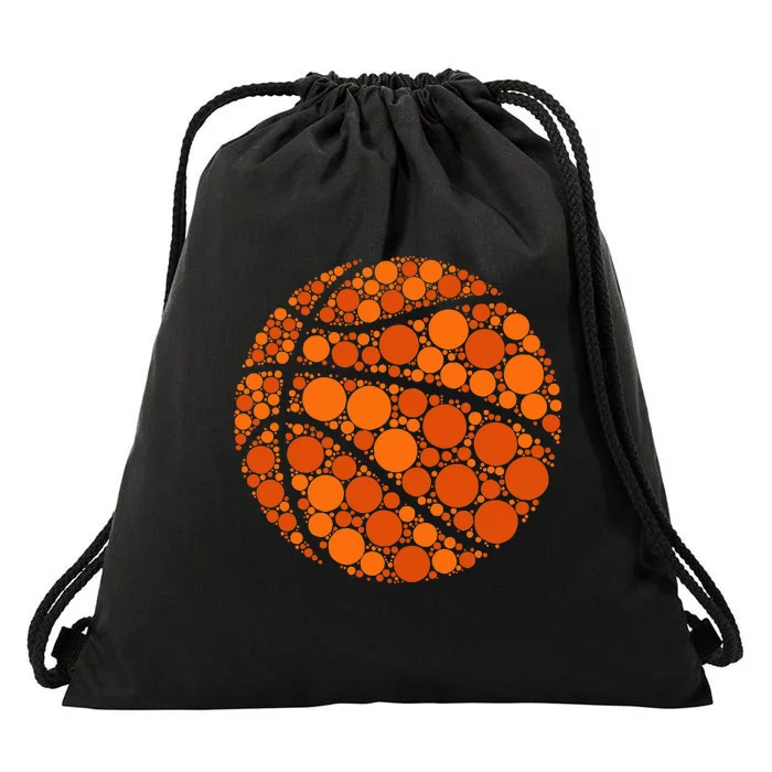 Happy Dot Day 2024 Polka Dot Basketball Lover Drawstring Bag