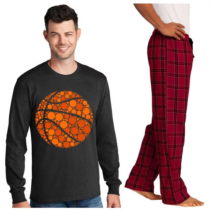 Happy Dot Day 2024 Polka Dot Basketball Lover Long Sleeve Pajama Set