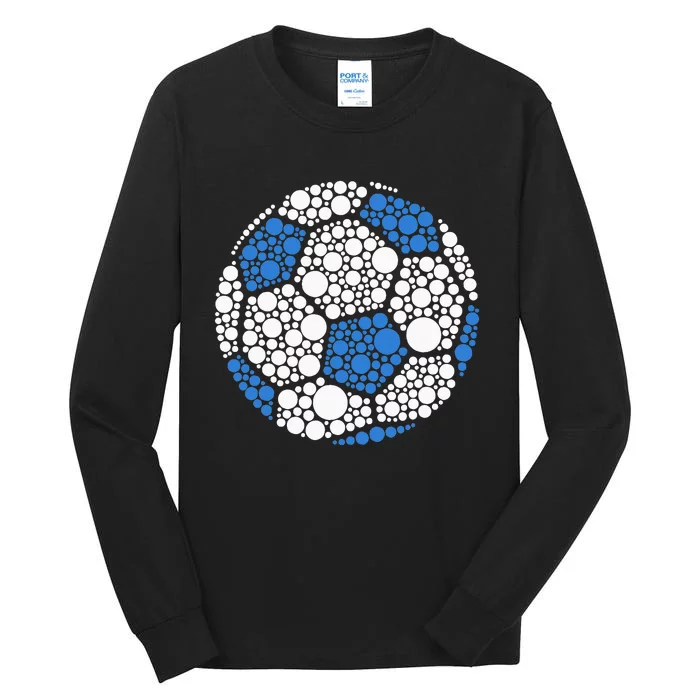 Happy Dot Day 2024 Polka Dot Soccer Ball Lover Tall Long Sleeve T-Shirt