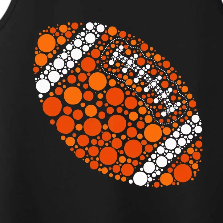 Happy Dot Day 2024 Polka Dot Football Ball Lover Performance Tank