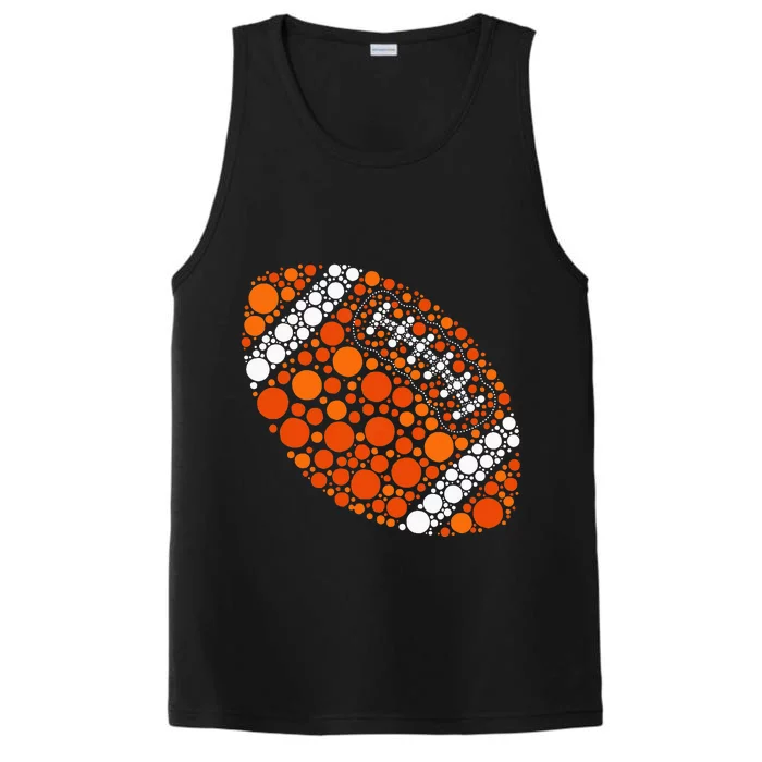 Happy Dot Day 2024 Polka Dot Football Ball Lover Performance Tank