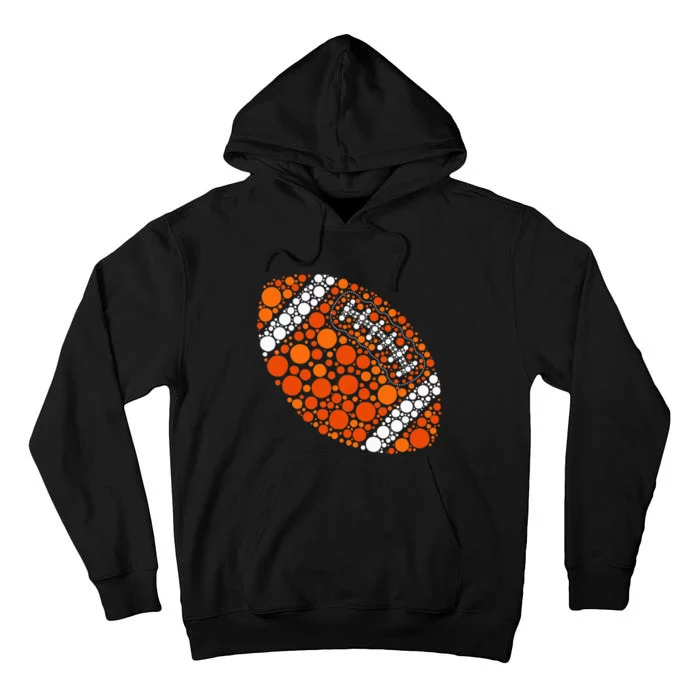 Happy Dot Day 2024 Polka Dot Football Ball Lover Tall Hoodie