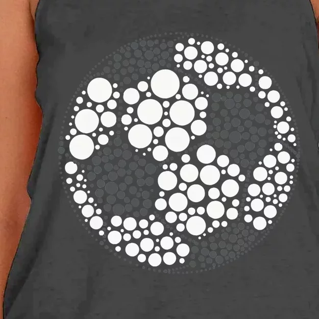 Happy Dot Day 2024 Polka Dot Soccer Ball Lover Women's Knotted Racerback Tank